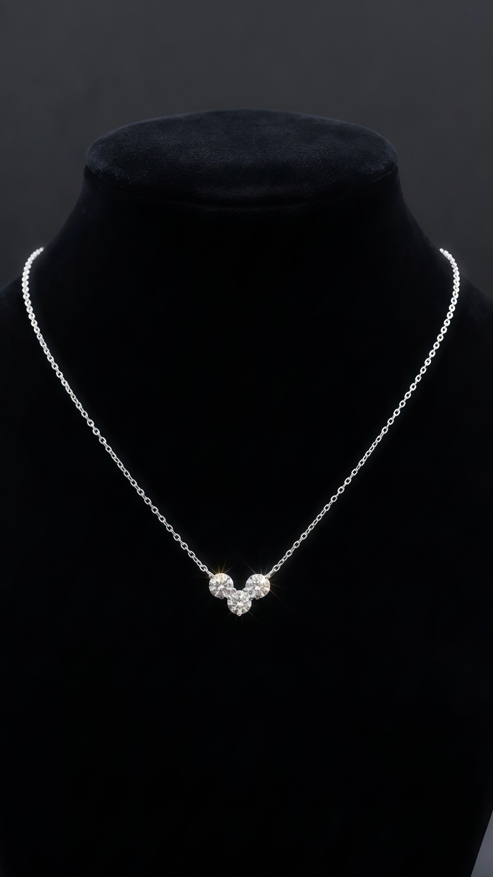 Summit Trio Moissanite Necklace - Amber Avenue NYC