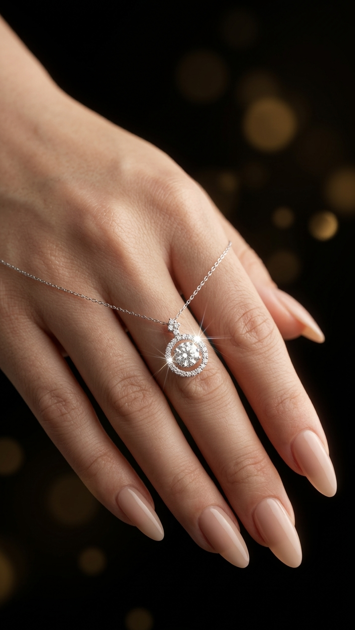 Radiant Halo Pendant Necklace - Amber Avenue NYC
