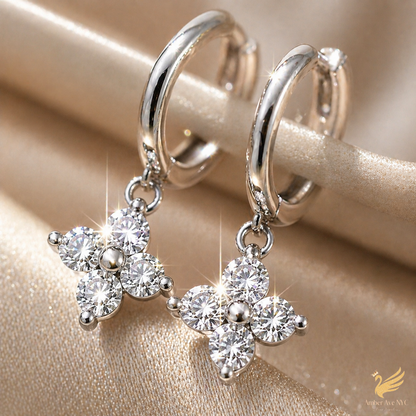Clover Moissanite Earings - Amber Avenue NYC