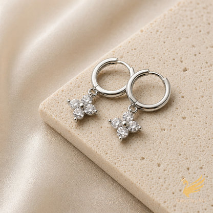 Clover Moissanite Earings - Amber Avenue NYC
