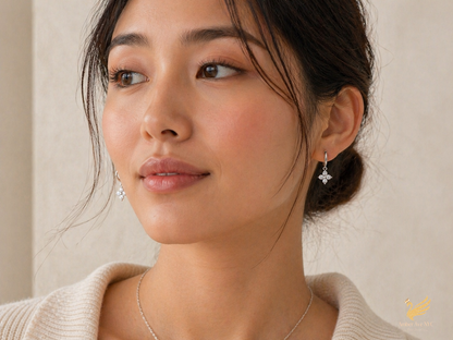 Clover Moissanite Earings - Amber Avenue NYC